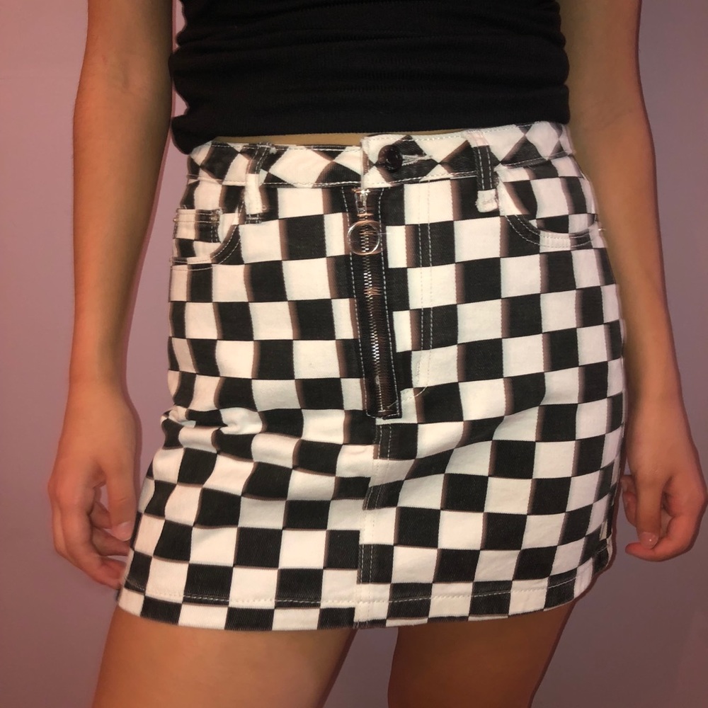 RETRO Y2K CHECKERED SKIRT